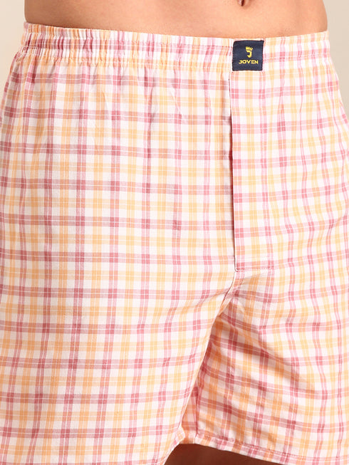 Red & Yellow Checked Cotton Boxer